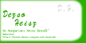 dezso heisz business card